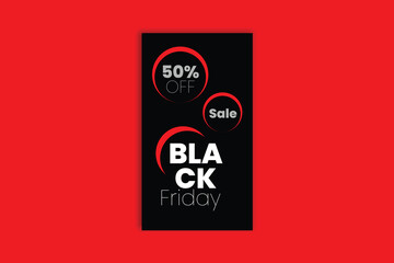 Black Friday story social media template banner design