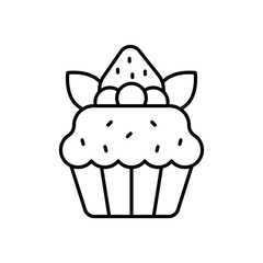 Cupcake vector icon stock illustration