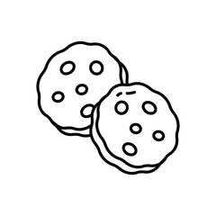 Cookie vector icon stock illustration