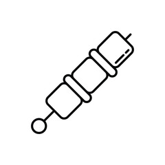 Skewer vector icon stock illustration