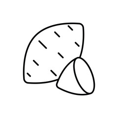 Sweet potato vector icon stock illustration
