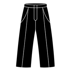 Dress Trousers silhouette black Color vector