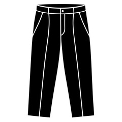 Dress Trousers silhouette black Color vector