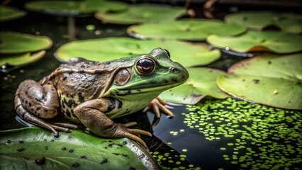 Frog in Polluted Pond: A Striking Environmental Commentary
