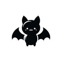 Obraz premium Halloween black bat silhouette