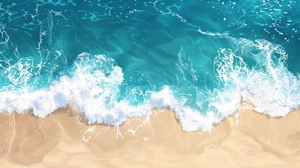 Enjoy every moment Wave of ocean on the sandy beach