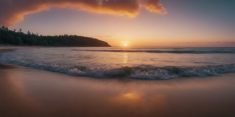 The sun sets over the ocean, its rays reflecting in calm water