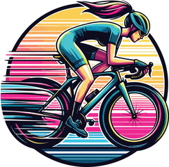 Fototapeta premium a man riding bike vector ,t shirt design