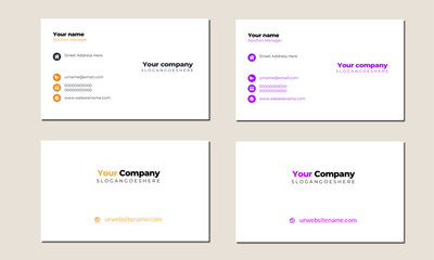 simple white modern business card .