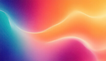 Obraz premium Orange teal green pink abstract grainy gradient background noise texture effect summer poster design