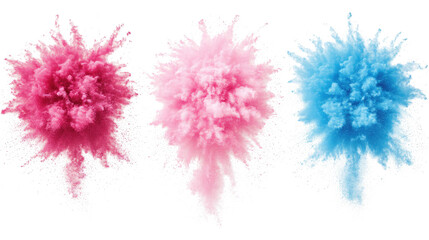 Colorful Powder Explosions Create Vibrant Splashes in Artistic Display Generative AI