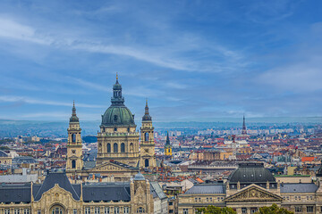 Obraz premium Beautiful Budapest Panoramic view from Castle District of Buda. Hungary.