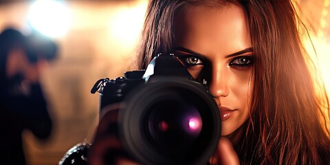 Photoshoot with photographer and model