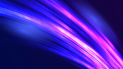 Modern abstract High speed effect. fast running motion. dynamic colorful light trails on blue background. Futuristic digital technology concept