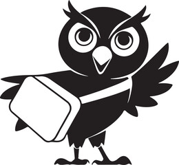 delivery owl a vector illustration art