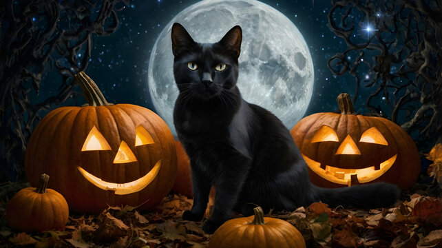 halloween pumpkin with bats