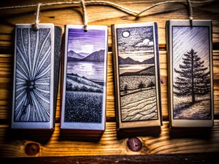 Handdrawn Rough Line Banners for Notebooks and Bookmarks - Creative Silhouette Photography