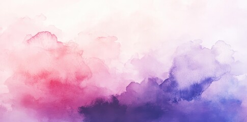 Obraz premium Abstract watercolor blend with pink and purple hues. 