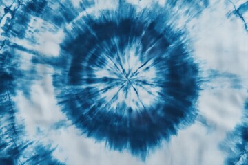 Dark blue tie-dye spiral with bold contrasts.
