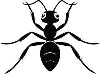 Ant icon, Ant silhouette vector, Ant black symbol