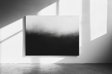 Minimalist Shadow Overlay Concept in White Geometric Interior Design