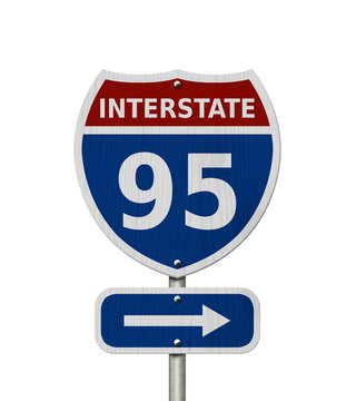 USA Interstate 95 highway sign