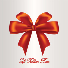 Luxurious Orange Satin Gift Ribbon Bow