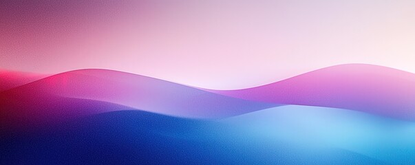 Obraz premium Abstract Wavy Hills in Vibrant Pink and Blue