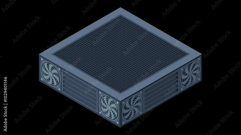 Poster isometric server animation. server racks. server boxes isolated. network server room. computer netwo