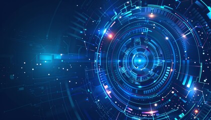 Sfondo astratto futuristico della tecnologia digitale per la tecnologia della comunicazione per il business su Internet
