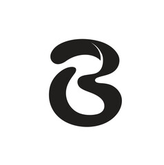 B Letter Design Logo Vector Black Color Design Symbol