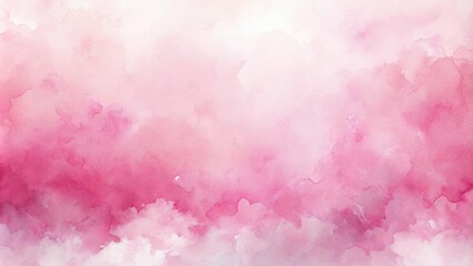 Fototapeta premium pink and white watercolor paint background with low angle perspective