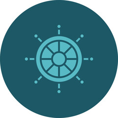 Ship Wheel Icon Design