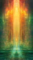 Fototapeta premium the Emerald Spectrum behind the throne of God, Revalation, Biblical, Abstract