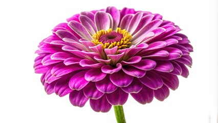 Obraz premium purple zinnia flower isolated on white background macro shot