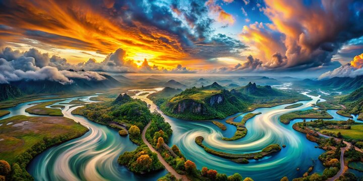 Long Exposure Abstract Interpretation of Credo Quia Absurdum Philosophy in Surreal Landscapes