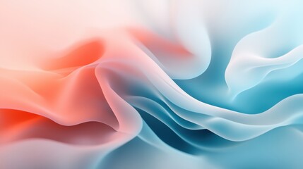 Obraz premium Flowing abstract color waves in blue and orange.