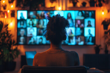 employees collaborating through video calls, hybrid work 