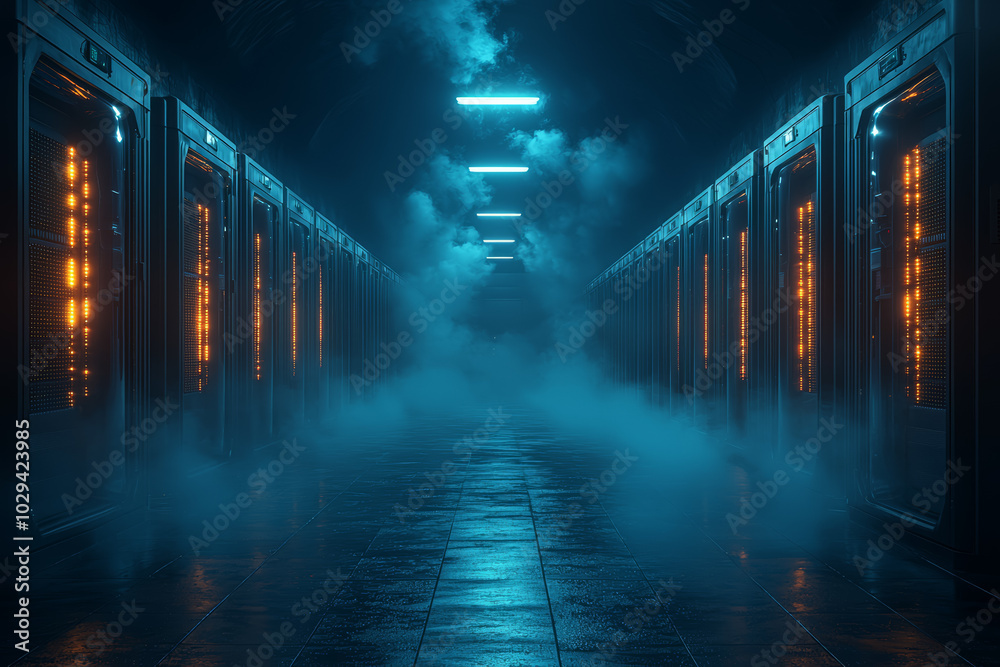 Poster an encrypted cloud storage system, symbolizing the importance of protecting data in cloud computing.