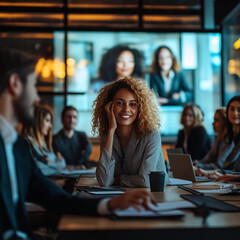 employees collaborating through video calls, hybrid work 