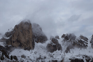 snow covered mountains