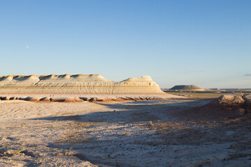 Kyzylkup area landscape, Mangystau desert. Rock strata formations