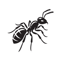 Ant vector silhouette art illustration