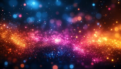 Obraz premium A vibrant abstract background featuring colorful bokeh and light effects.