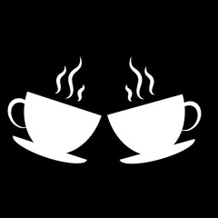 cup of coffee icon, tea cup logo, vector design 