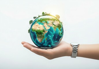 Ecological globe green deal, environment, healthy lifestyle