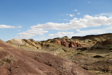 Desertic hills landscape, Mangystau region, Kazakhstan