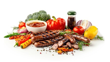 Grilled Sausages with Vegetables