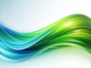 Obraz premium Abstract Green and Bright Blue Gradient Wave Vector Design for Modern Posters and Flyers with Space for Text