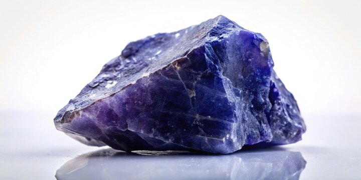 Raw iolite rock specimen silhouette cutout
